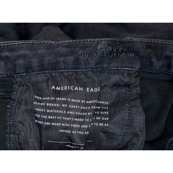 American Eagle Womens Black Size 20 Ne(x)t Level Stretch Jeans 40x30 Curvy - Picture 5 of 7